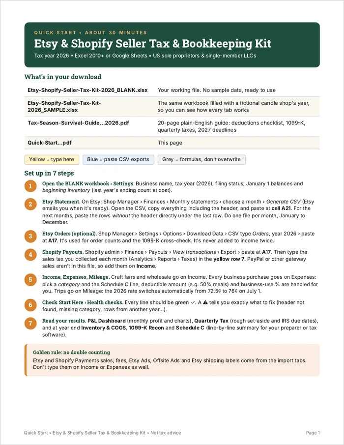 Quick Start PDF page 1